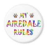 Airedale Rules Fun Fridge Magnets