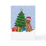 Airedale Terrier and Christmas Tree