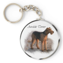Airedale Terrier Art Gifts Keychains