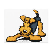 Airedale Terrier at Play Post Cards