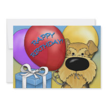Airedale Terrier Birthday Invitation