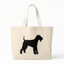 Airedale Terrier (black) Canvas Bags