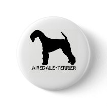 Airedale Terrier Button