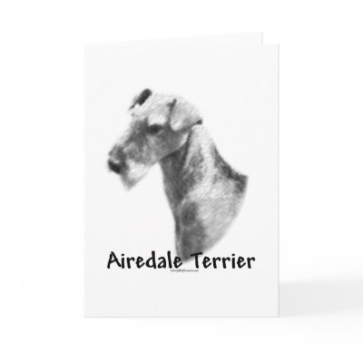 Airedale Terrier Charcoal by GreyWolfCreation