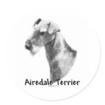 Airedale Terrier Charcoal Sticker