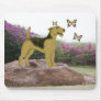 Airedale Terrier Chasing Butterflies Mouse Mats