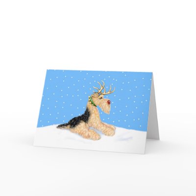 Airedale Terrier Christmas Dale Deer by DanesRUs
