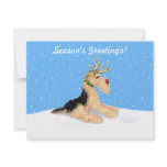 Airedale Terrier Christmas Dale Deer invitations