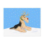 Airedale Terrier Christmas Dale Deer postcards