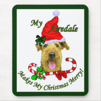 Airedale Terrier Christmas Gifts Mouse Pads