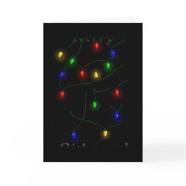 Airedale Terrier Christmas Lights Greeting Card
