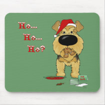 Airedale Terrier Christmas Mouse Pads