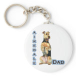 Airedale Terrier Dad 4 - Keychain