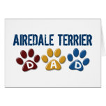 AIREDALE TERRIER DAD Paw Print Greeting Cards
