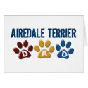 AIREDALE TERRIER DAD Paw Print cards