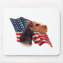Airedale Terrier Flag mousepads