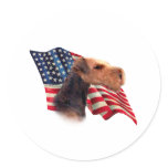 Airedale Terrier Flag Stickers
