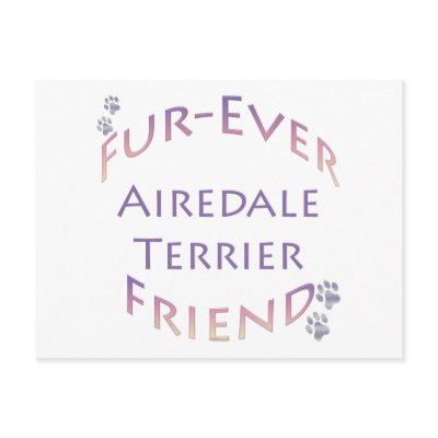 Airedale Terrier Furever Postcards by GreyWolfCreation