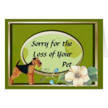 Airedale Terrier ~ Green Leaves Design Cards