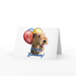 Airedale Terrier Happy Birthday Balloon Cards