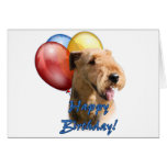 Airedale Terrier Happy Birthday Balloon Cards