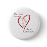Airedale Terrier Heart Belongs Buttons