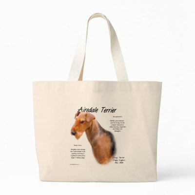 Airedale Terrier History Design Tote Bag by GreyWolfCreation