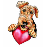 Airedale Terrier Holds My Heart no text t-shirts