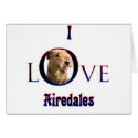 Airedale Terrier I Love cards