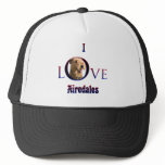 Airedale Terrier I Love Trucker Hats