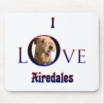 Airedale Terrier I Love Mouse Pads