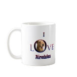 Airedale Terrier I Love Coffee Mugs