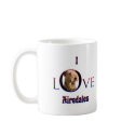 Airedale Terrier I Love mugs