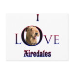 Airedale Terrier I Love Postcards