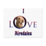 Airedale Terrier I Love Postcards