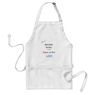 Airedale Terrier Lick Design Apron by GreyWolfCreation