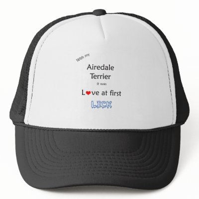 Airedale Terrier Lick Design Trucker Hats by GreyWolfCreation