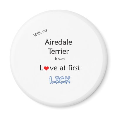 Airedale Terrier Lick Design Refrigerator Magnets by GreyWolfCreation