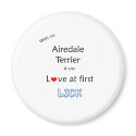 Airedale Terrier Lick Design magnets