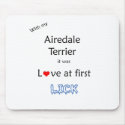Airedale Terrier Lick Design mousepads