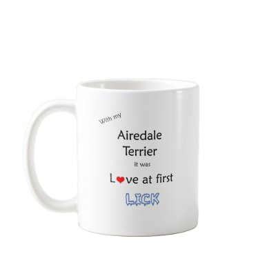 Airedale Terrier Lick Design Mug by GreyWolfCreation