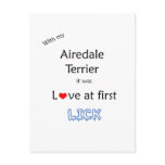 Airedale Terrier Lick Design Post Card