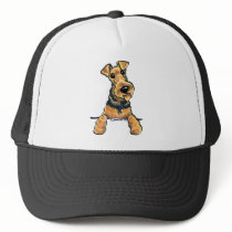 Airedale Terrier Line Art Mesh Hat