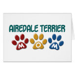 AIREDALE TERRIER MOM Paw Print Card