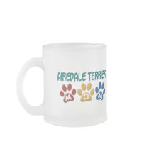 AIREDALE TERRIER MOM Paw Print Coffee Mugs