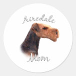 Airedale Terrier Mum 2 Round Sticker
