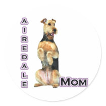 Airedale Terrier Mum 4  - Sticker