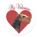 Airedale Terrier My Valentine - Sticker