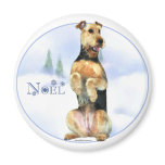 Airedale Terrier Noel Refrigerator Magnet