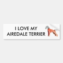 Airedale Terrier Patchwork Pet Bumper Sticker